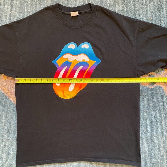 Vintage Rolling Stones Forty Licks T-Shirt Rainbow Tongue Shirt Y2K Size XL - Picture 4 of 8